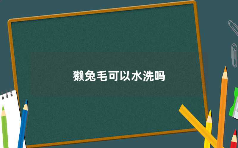 獺兔毛可以水洗嗎