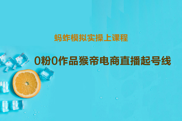 螞蚱模擬實操-0粉0作品猴帝電商直播起號線上課程