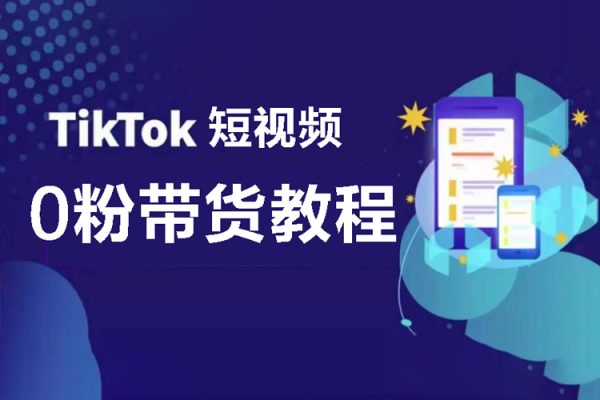 短視頻TikTok 0粉帶貨教程（6節視頻課）