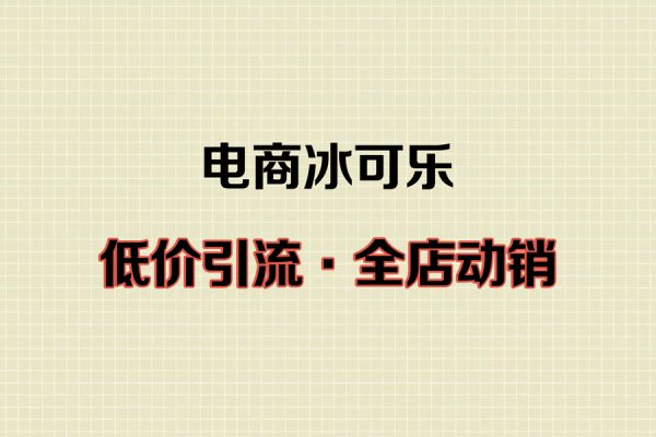 電商冰可樂·直通車·《低價引流·全店動銷》，直通車·超高ROI玩法（其一）全店動銷必學(xué)玩法