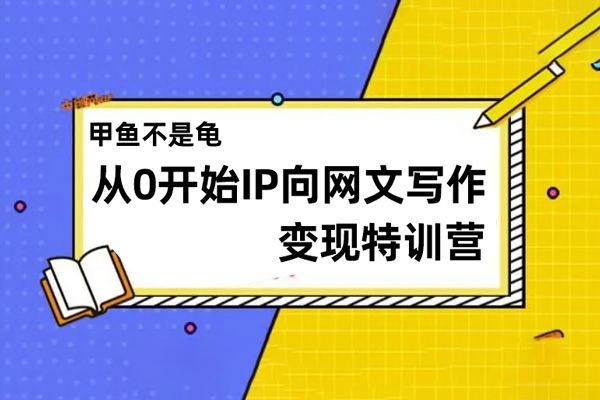 甲魚不是龜·從0開始IP向網文寫作變現特訓營【第四期】，打開IP向寫作新思路