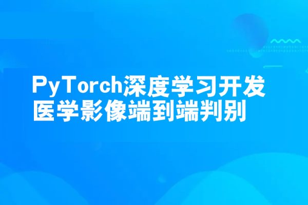 PyTorch深度學(xué)習(xí)開發(fā)醫(yī)學(xué)影像端到端判別