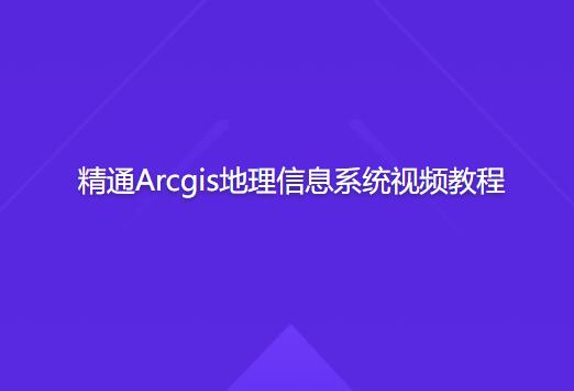 精通Arcgis地理信息系統視頻教程