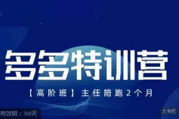 紀主任·多多特訓營高階班【9月13日更新】，拼多多最新玩法技巧落地實操