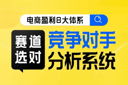 電商盈利8大體系·賽道選對，競爭對手分析系統線上課