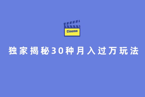 獨(dú)家揭秘30種月入過萬玩法揭秘