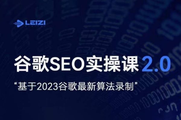 雷子·谷歌SEO 2.0實戰課，獨立站詢盤自由必備，基于2023谷歌最新算法錄制