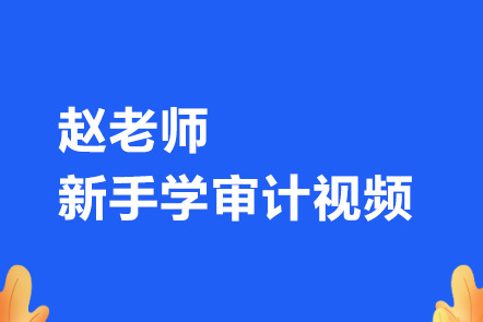 正保教育-趙老師-新手學審計視頻+講義