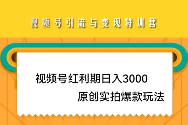 視頻號紅利期日入3000+原創實拍爆款玩法，銀發電商2.0，從選品到出單全鏈路詳細講解【揭秘】