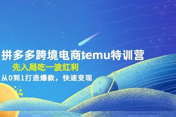 拼多多跨境（temu）課程，從Temu小白到玩轉Temu