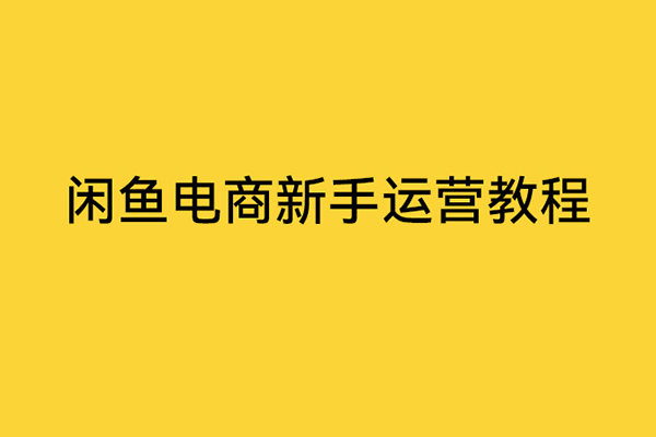 閑魚電商新手運(yùn)營教程，閑魚副業(yè)零風(fēng)險賺錢秘籍