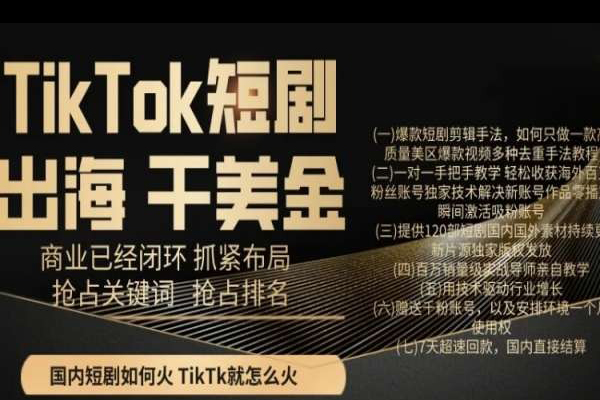 TikTok短劇出海干美金，商業已經閉環抓緊布局，搶占關鍵詞搶占排名