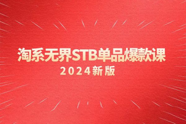 2024年淘系無界STB單品爆款課