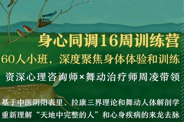 周凌：身心同調16周訓練營丨整合中醫、舞動與拉康，賦能心理咨詢與自我照顧