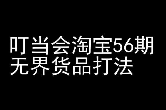 叮當會淘寶56期：無界貨品打法