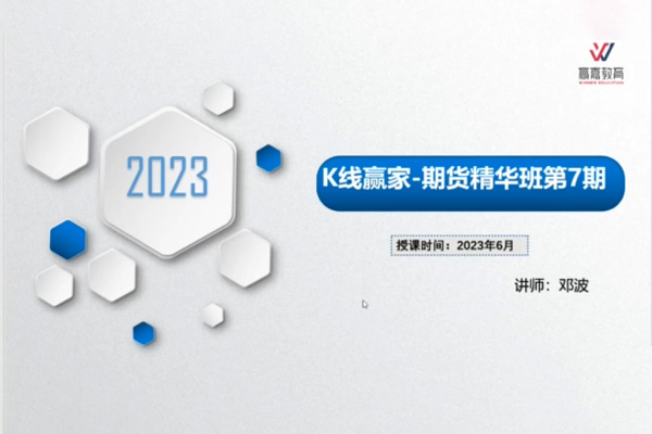 鄧波2023年6月 三維量化 K線贏家期貨精華班第7期