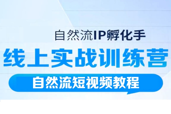 自然流打造IP正確方法線上課，自然流短視頻教程