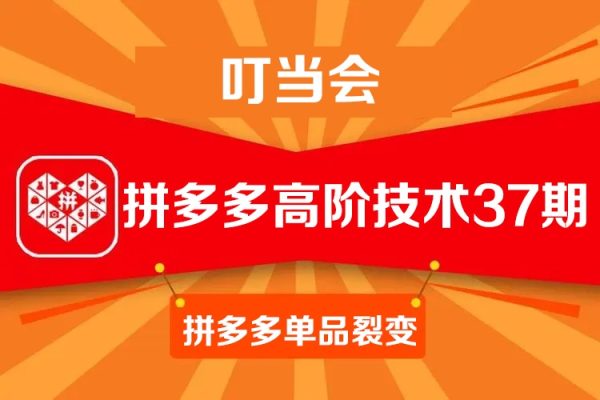 叮當會拼多多高階技術37期：拼多多單品裂變起爆2.0