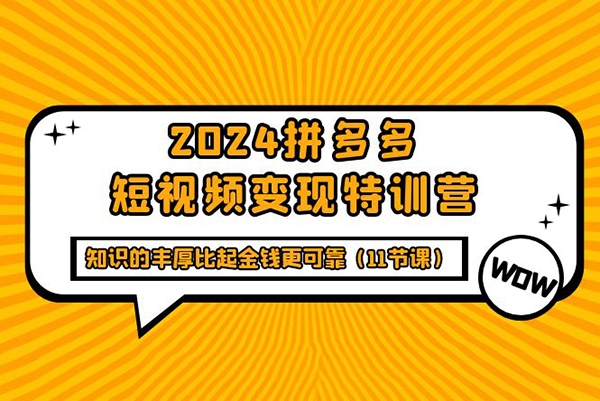 老旋-2024多多視頻變現教學訓練營