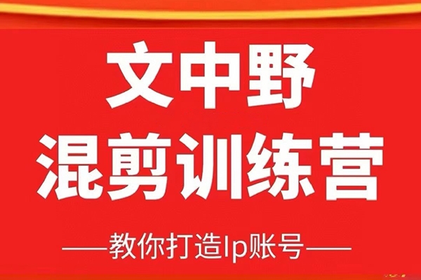 文中野混剪訓(xùn)練營 教你不露臉不直播，通過混剪打造IP賬號